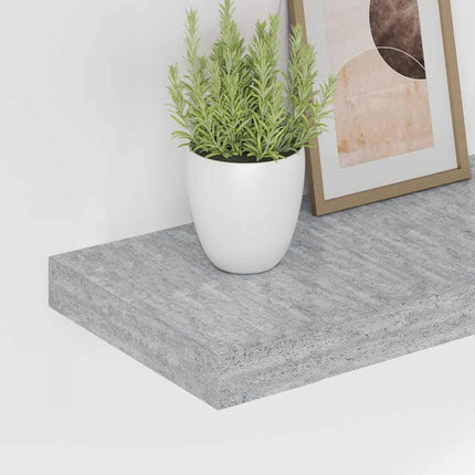 væghylde 120x23,5x3,8 cm MDF betongrå