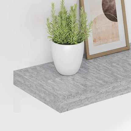 væghylder 4 stk. 120x23,5x3,8 cm MDF betongrå