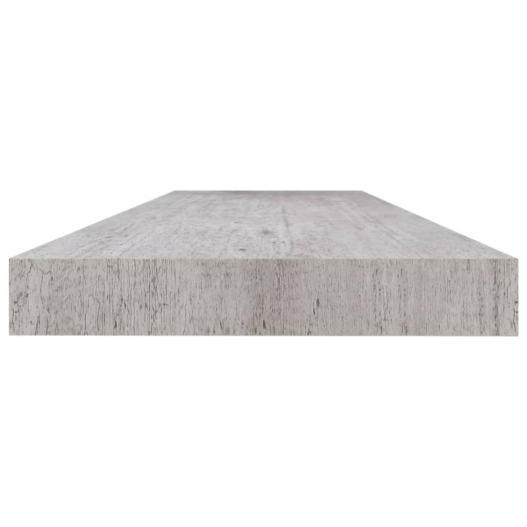væghylder 4 stk. 120x23,5x3,8 cm MDF betongrå
