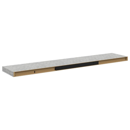 væghylder 4 stk. 120x23,5x3,8 cm MDF betongrå
