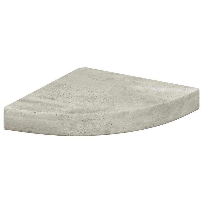 hjørnehylde 25x25x3,8 cm MDF betongrå