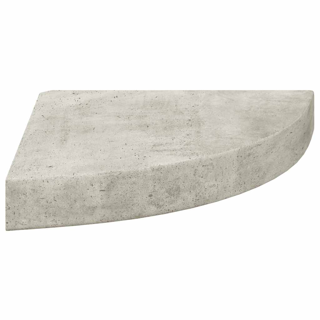 hjørnehylde 25x25x3,8 cm MDF betongrå