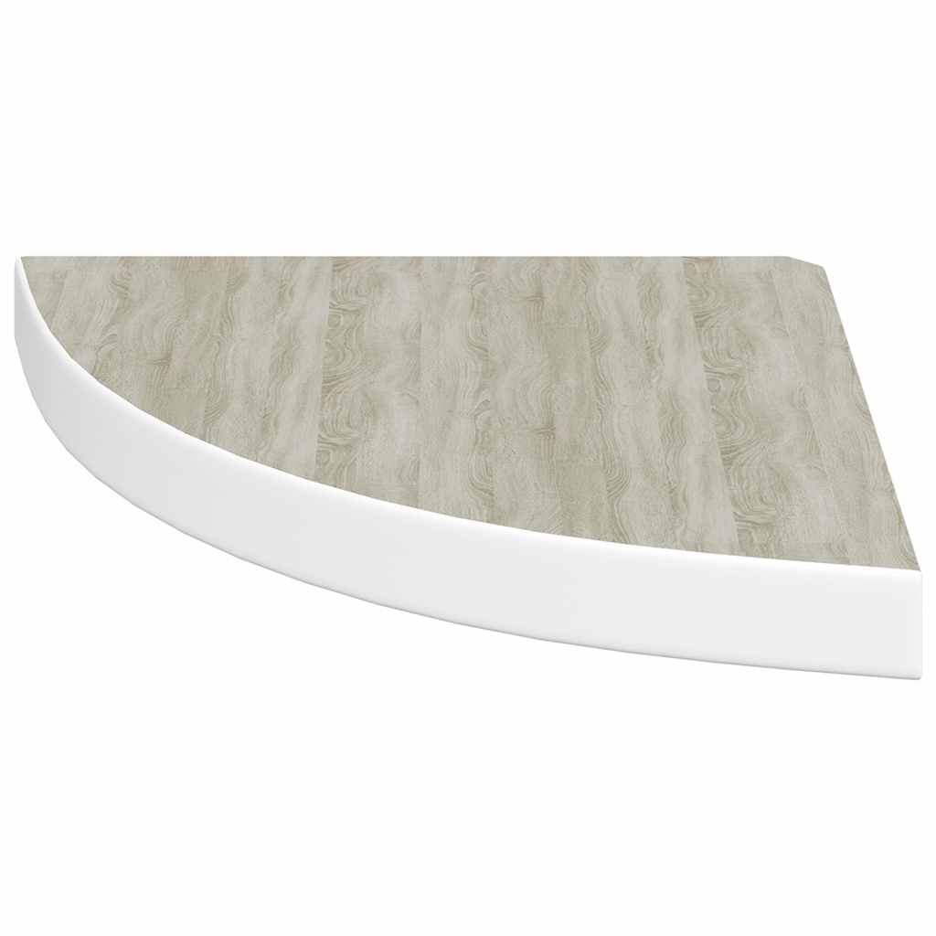 hjørnehylder 4 stk. 35x35x3,8 cm MDF egetræsfarvet og hvid