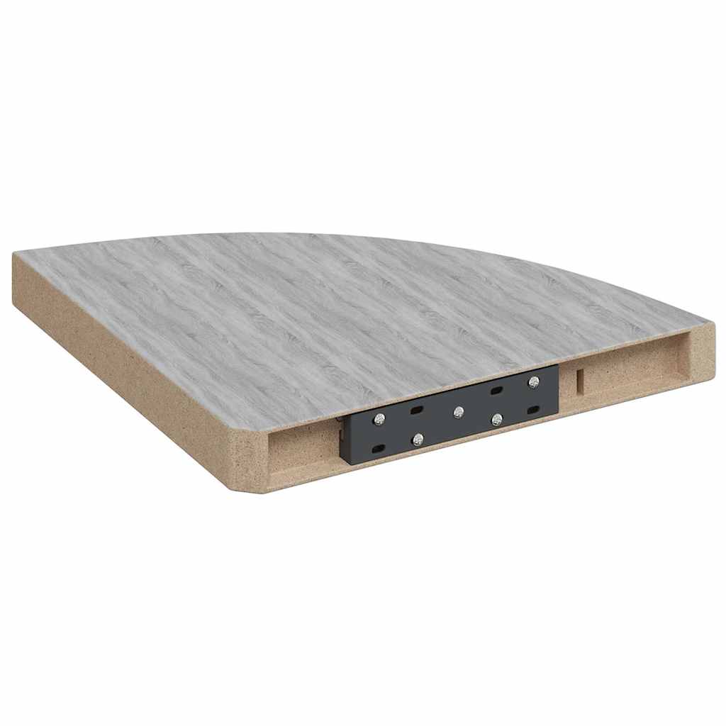 hjørnehylde 35x35x3,8 cm MDF betongrå