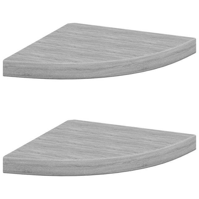 hjørnehylder 2 stk. 35x35x3,8 cm MDF betongrå
