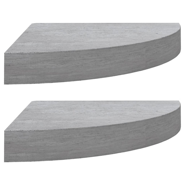 hjørnehylder 2 stk. 35x35x3,8 cm MDF betongrå