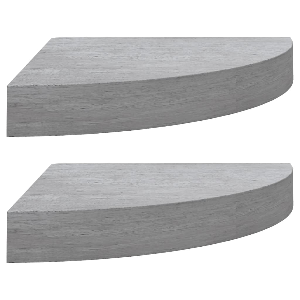 hjørnehylder 2 stk. 35x35x3,8 cm MDF betongrå