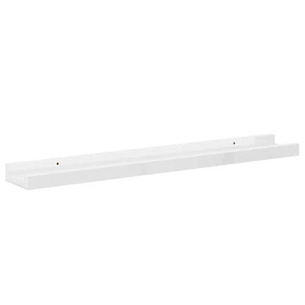 væghylder 2 stk. 60x9x3 cm hvid højglans
