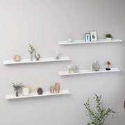 væghylder 4 stk. 100x9x3 cm hvid