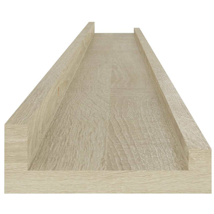 væghylder 2 stk. 100x9x3 cm sonoma-eg