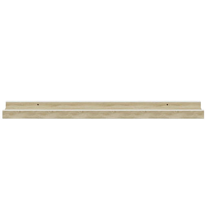 væghylder 4 stk. 60x9x3 cm hvid og sonoma-eg