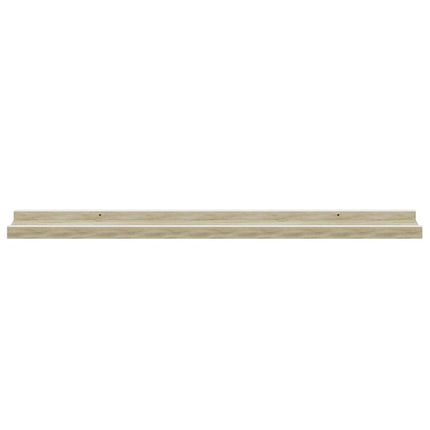 væghylder 4 stk. 80x9x3 cm hvid og sonoma-eg