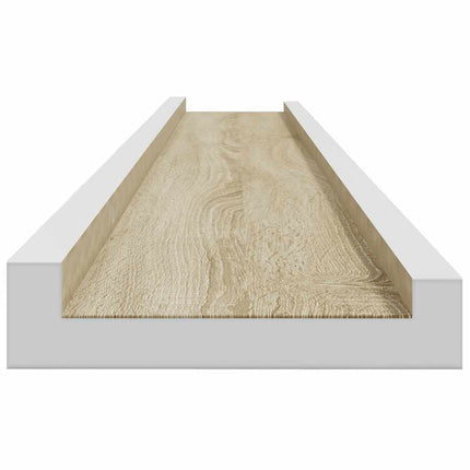 væghylder 4 stk. 115x9x3 cm hvid og sonoma-eg