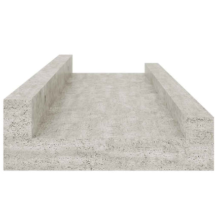 væghylder 2 stk. 40x9x3 cm betongrå