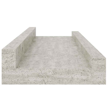 væghylder 4 stk. 40x9x3 cm betongrå