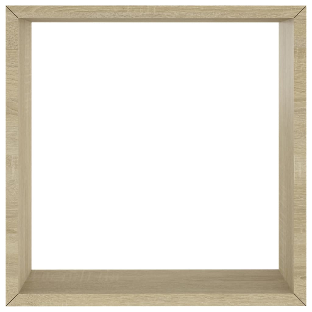 væghylder 3 stk. kubeformet sonoma-eg