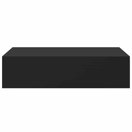 væghylde med skuffe 40x23,5x10 cm MDF sort