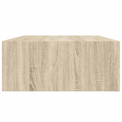 væghylde med skuffe 40x23,5x10 cm MDF egetræsfarvet