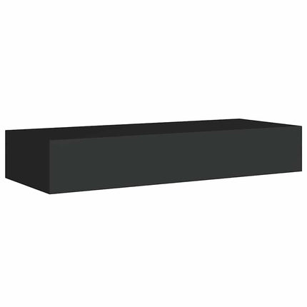 væghylde med skuffe 60x23,5x10 cm MDF sort