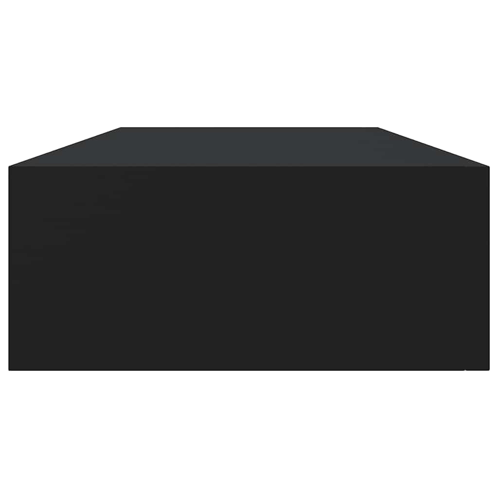 væghylde med skuffe 60x23,5x10 cm MDF sort