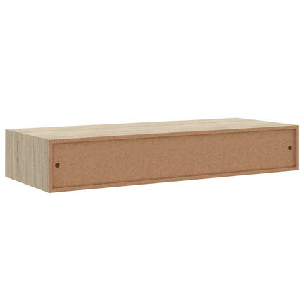 væghylder med skuffer 2 stk. 60x23,5x10 cm MDF grå