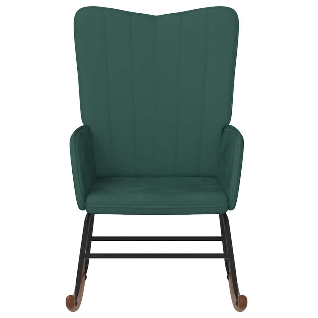 gyngestol fløjl mørkegrøn