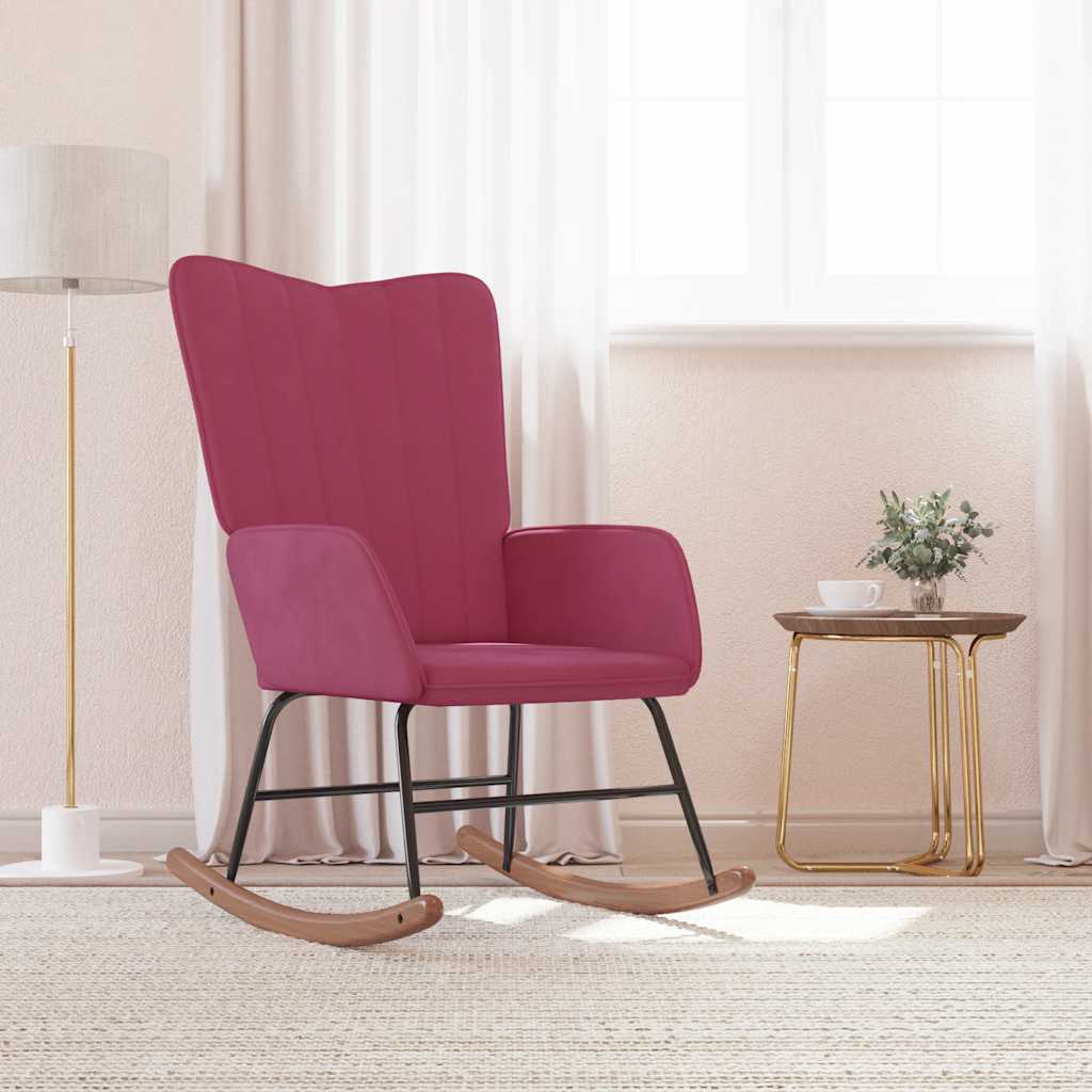 gyngestol fløjl vinrød