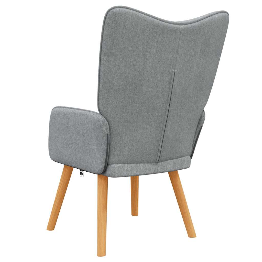 lænestol stof lysegrå