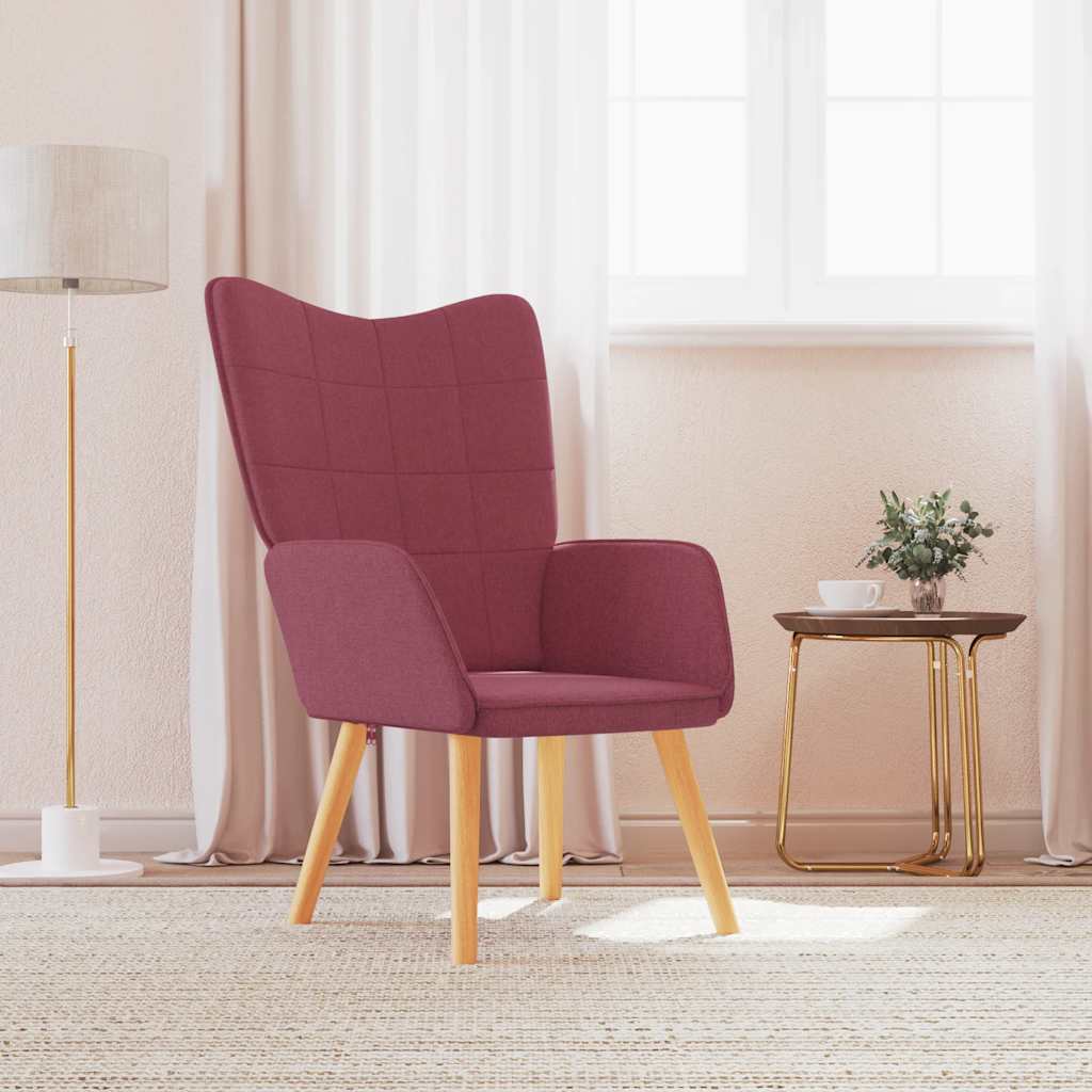 lænestol stof vinrød