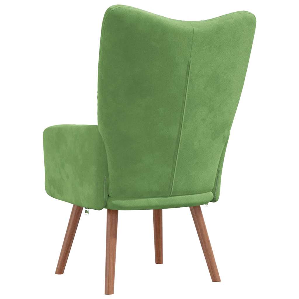 lænestol fløjl lysegrøn