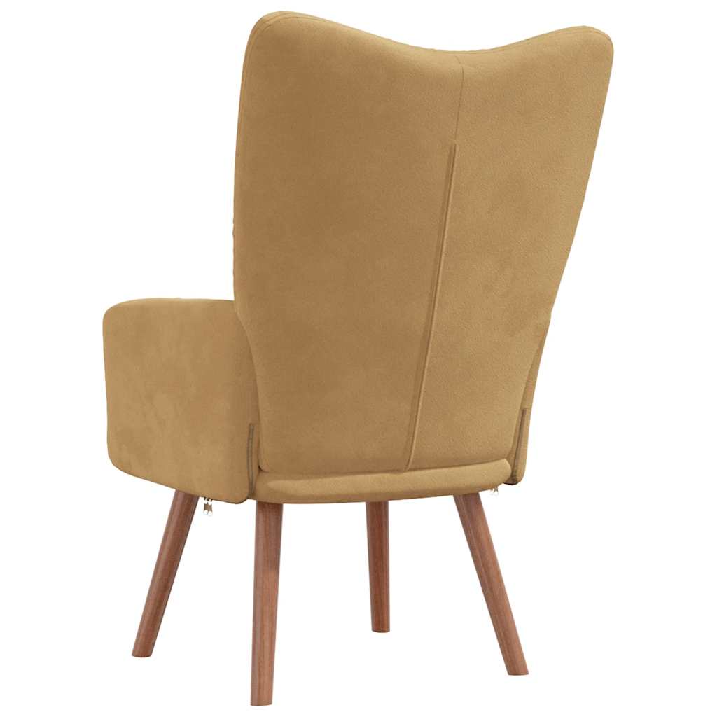 lænestol fløjl brun