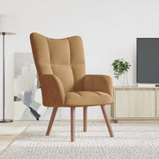 lænestol fløjl brun