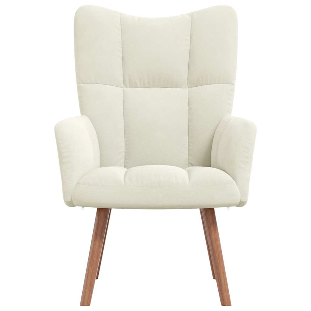 lænestol fløjl cremehvid