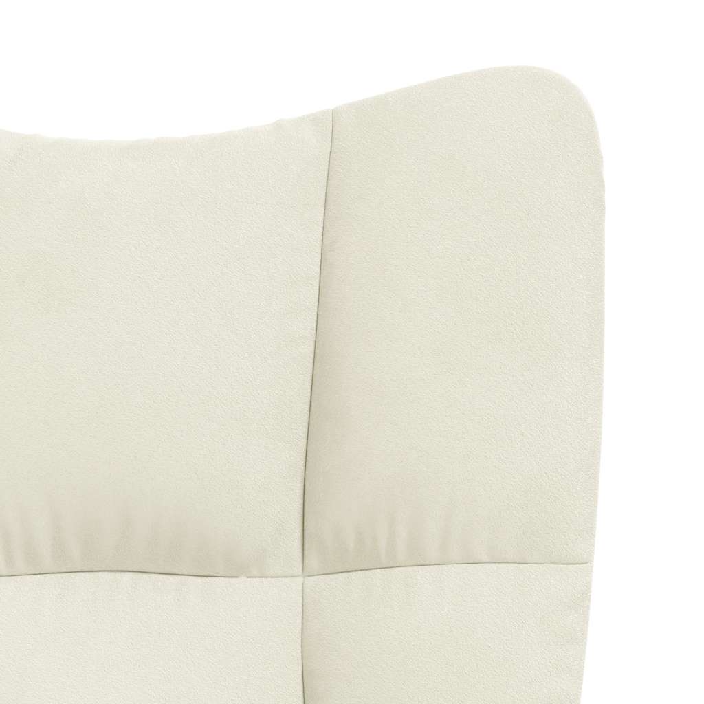 lænestol fløjl cremehvid
