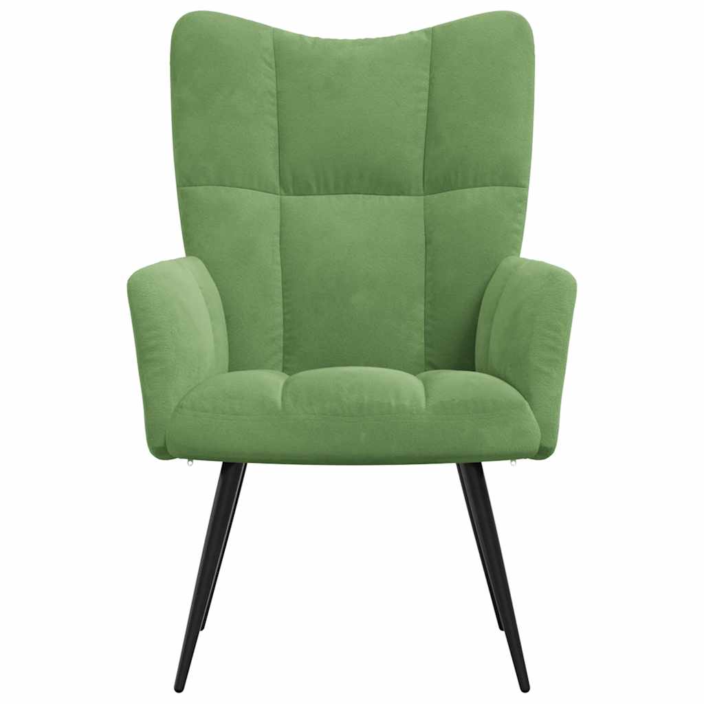 lænestol fløjl lysegrøn