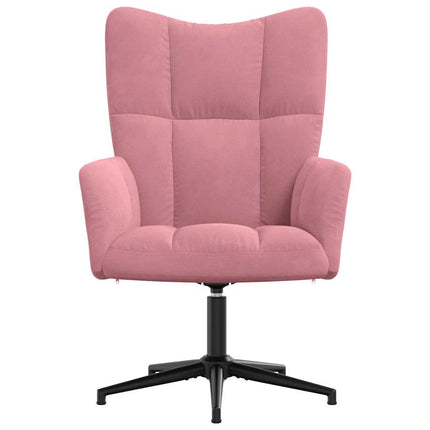 lænestol fløjl lyserød