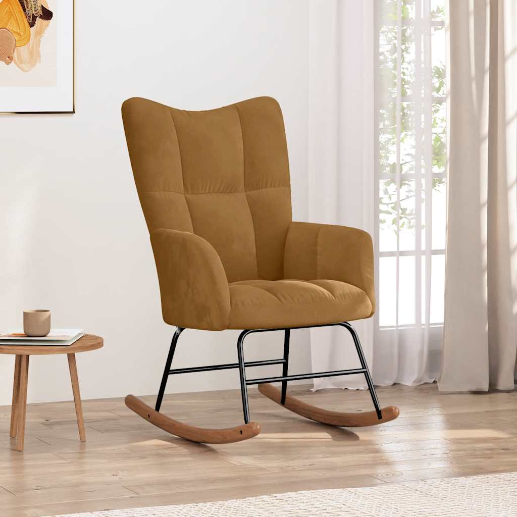 gyngestol fløjl brun