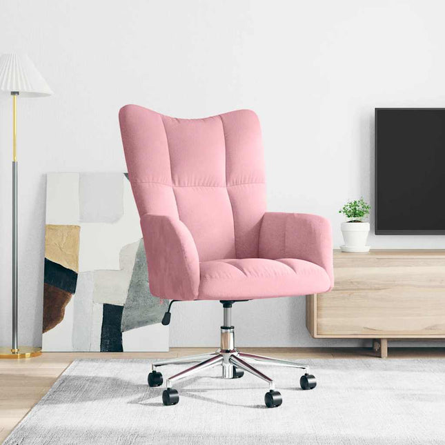 lænestol fløjl pink