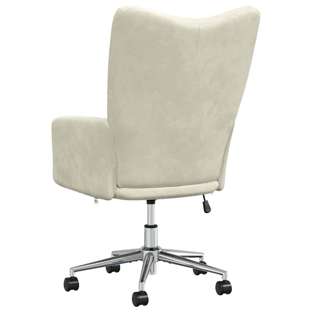 lænestol fløjl cremehvid