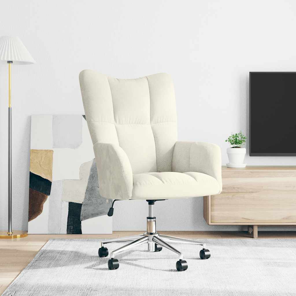 lænestol fløjl cremehvid