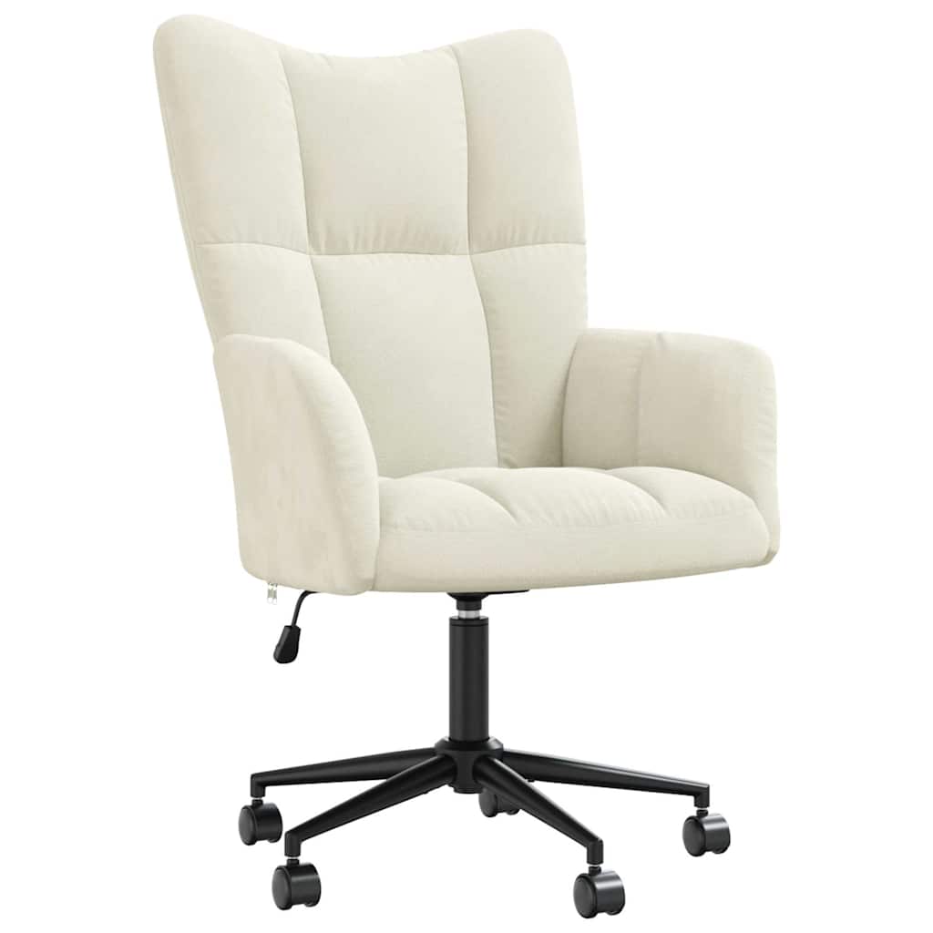 lænestol fløjl cremehvid