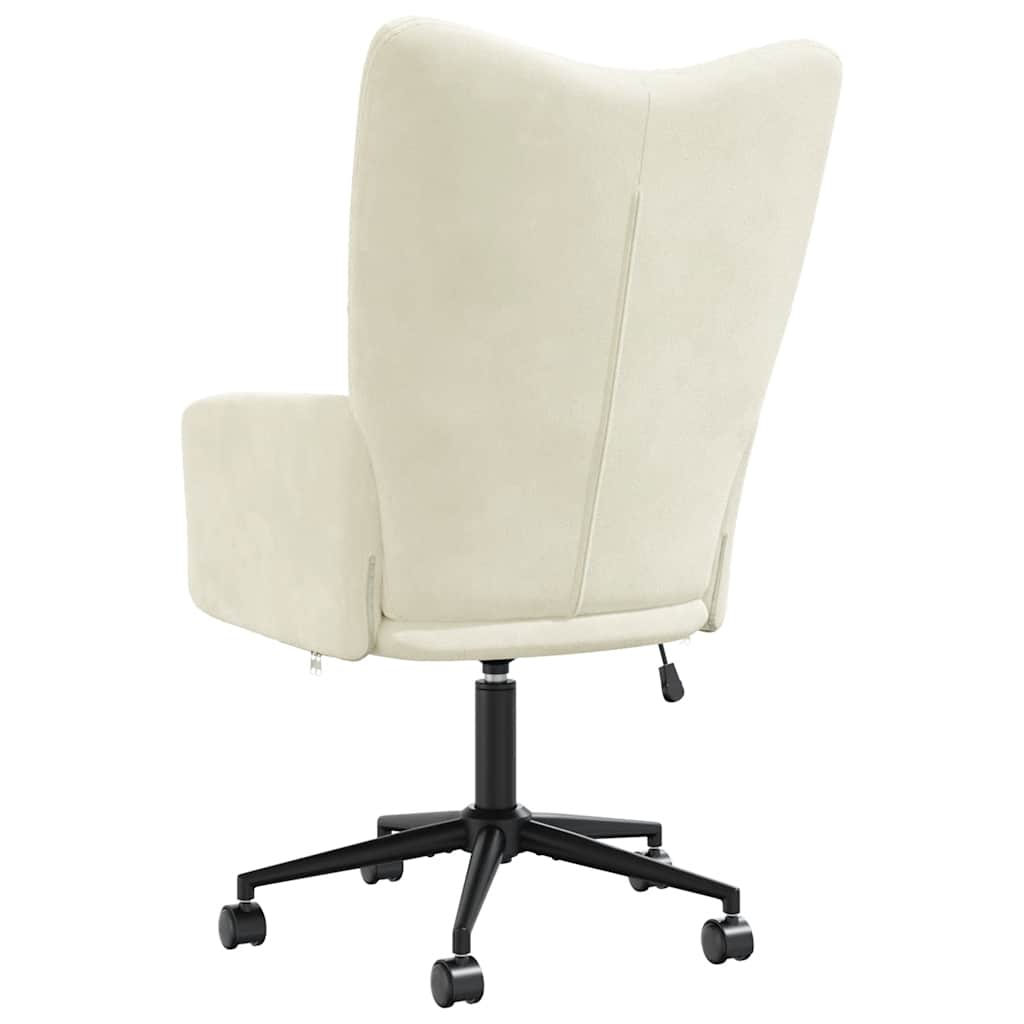 lænestol fløjl cremehvid