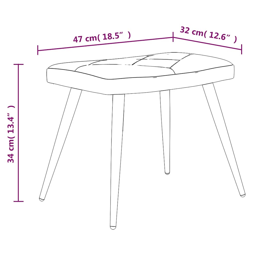 lænestol med fodskammel stof patchwork
