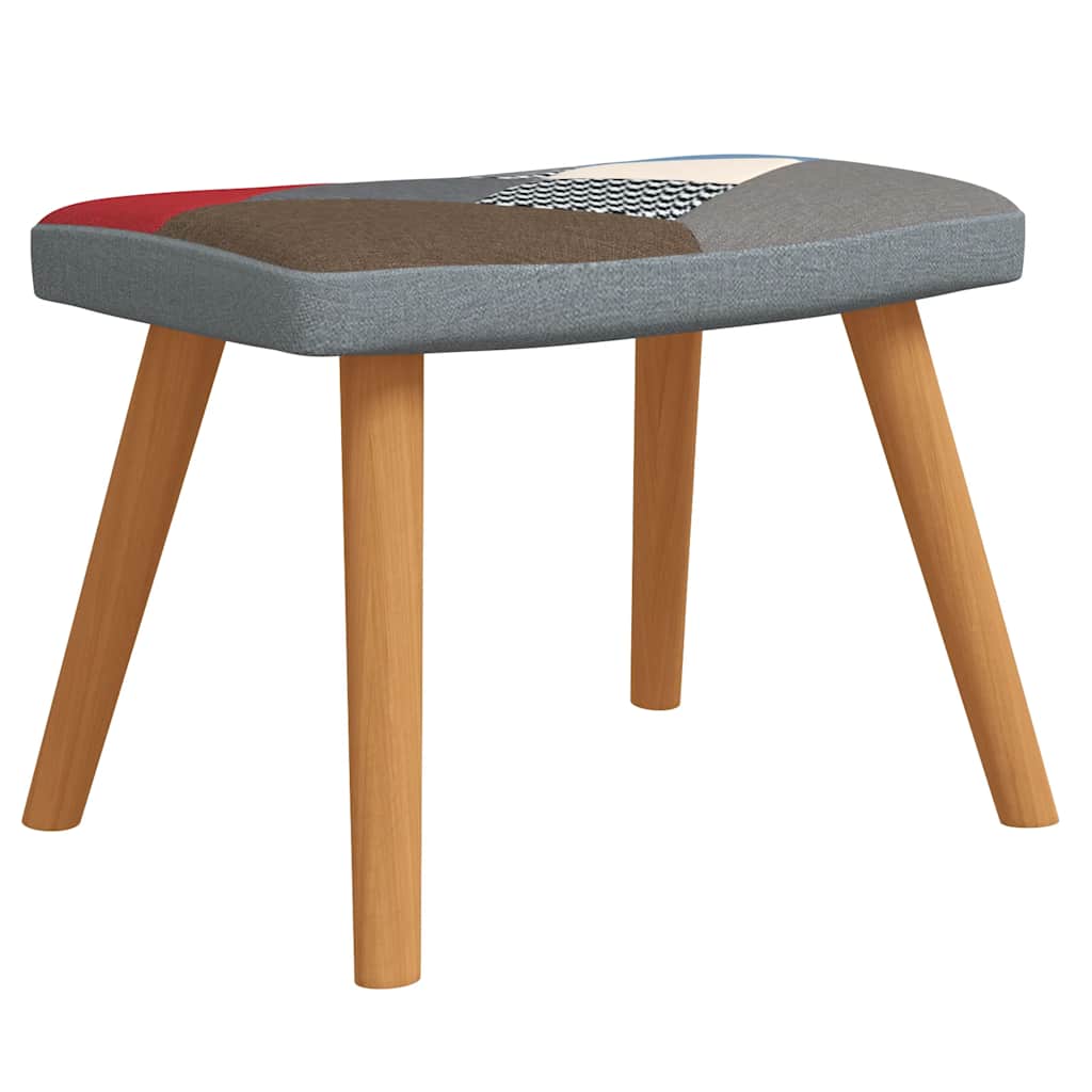 gyngestol med fodskammel patchworkstof