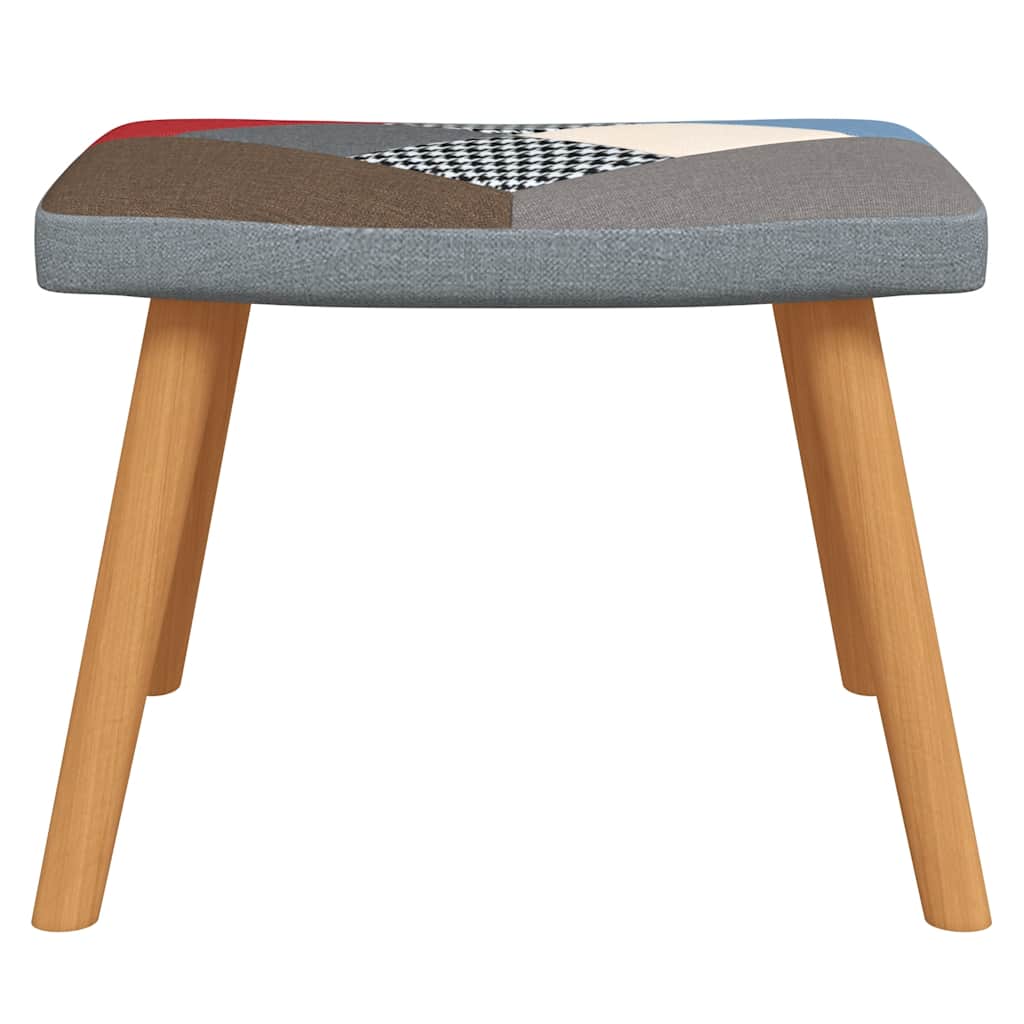 gyngestol med fodskammel patchworkstof