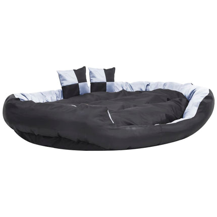 hundepude 150x120x25 cm vendbar og vaskbar grå og sort