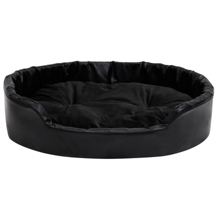 hundekurv 90x79x20 cm plys og kunstlæder sort