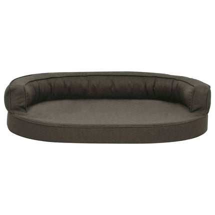 ergonomisk hundeseng 75x53 cm hør-look mørkegrå