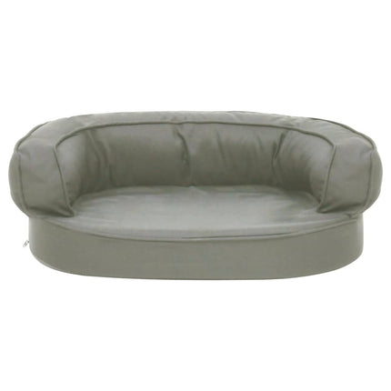 ergonomisk hundeseng 60x42 cm hør-look grå