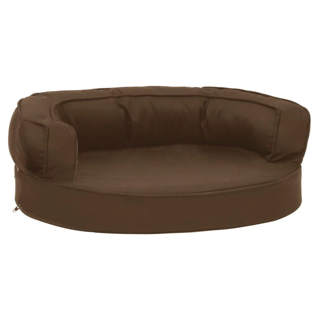 ergonomisk hundeseng 60x42 cm hør-look brun